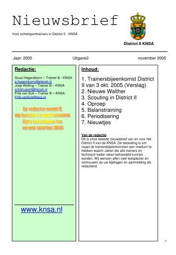 Nieuws brief 2 - Schietsporttrainers.nl