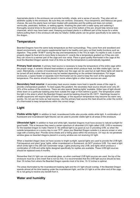 Bearded Dragon Care Sheet - Shires Veterinary Practice