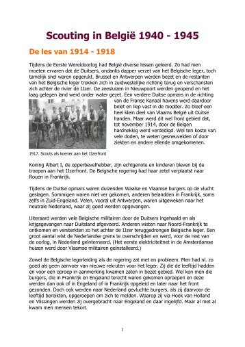 Scouting in België 1940 - 1945 - kelpin.nl