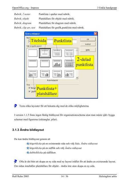 Presentation med OpenOffice.org Impress - Arbis