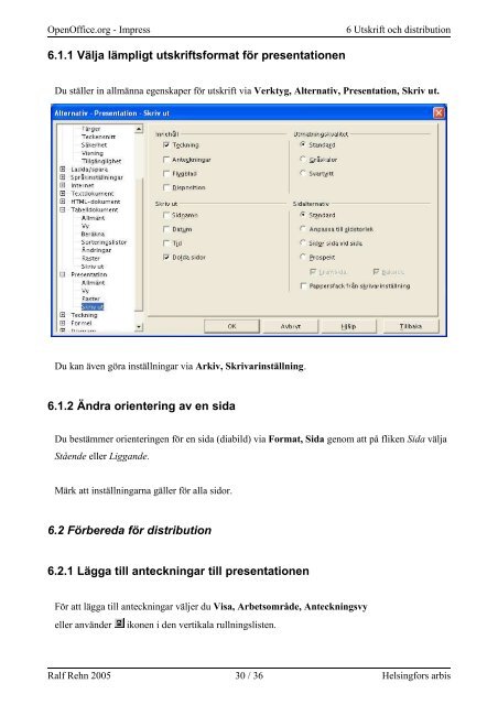 Presentation med OpenOffice.org Impress - Arbis