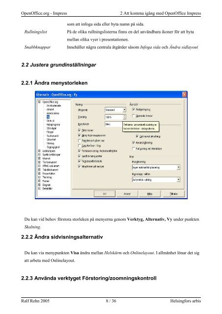 Presentation med OpenOffice.org Impress - Arbis