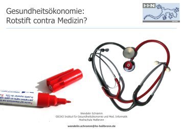 Gesundheitsökonomie: Rotstift contra Medizin? - Prosit.de