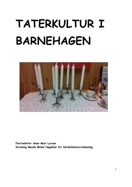 Veiledningshefte barnehage.pdf - Tatere / Romanifolket i skolen