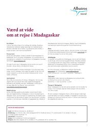 Værd at vide om at rejse i Madagaskar - Albatros Travel