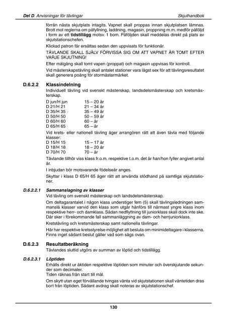 Skjuthandboken - Svenska Pistolskytteförbundet