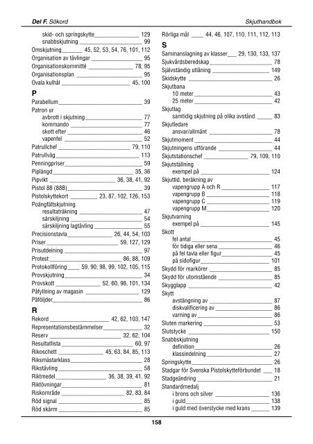 Skjuthandboken - Svenska Pistolskytteförbundet