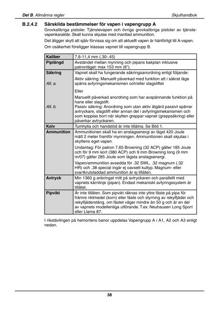 Skjuthandboken - Svenska Pistolskytteförbundet