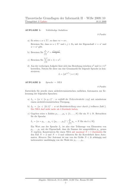 Blatt 3 Update (PDF)