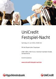 Unicredit Festspiel-Nacht - Hypovereinsbank