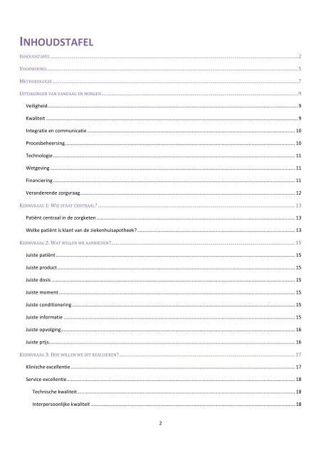 witboek ziekenhuisapotheek positie van de ... - Unamec