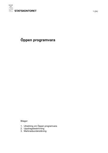 Öppen Programvara - Förstudie - Skolelinux