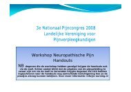 Workshop 5, Neuropathische pijn - Pijnverpleegkundigen