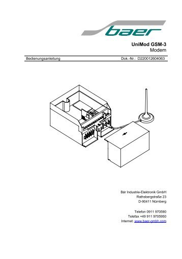 Unimod GSM-3 Modem - Baer Gmbh