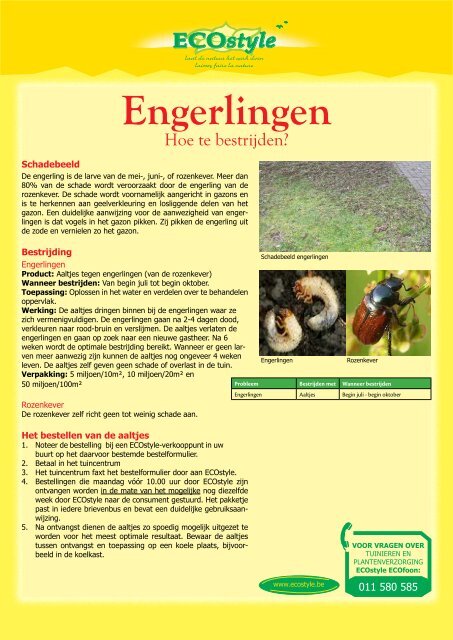 Gebruiksaanwijzing: Aaltjes tegen engerlingen - Ecostyle