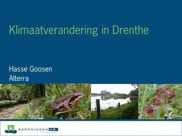 Klimaatverandering - Provincie Drenthe