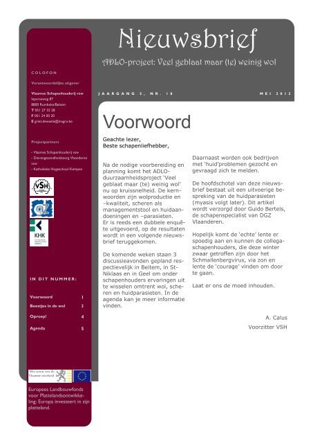 Nieuwsbrief mei 2012 - Veepeiler