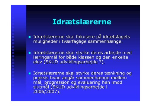 (Microsoft PowerPoint - Børge Koch - Status over faget idræt i ...