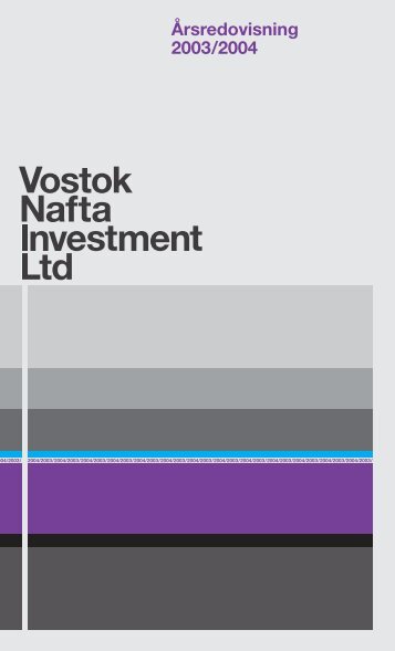 Årsredovisning 2003/2004 - Vostok Gas Ltd