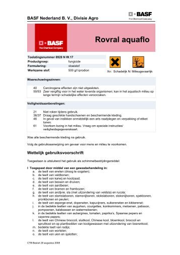 Rovral aquaflo - Bestebreurtje