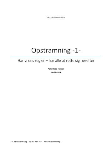 Opstramning -1-