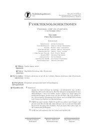 Fysikteknologsektionen - Ftek