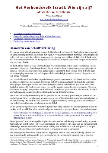 Het Verbondsvolk Israel: Wie zijn zij? - Marc Verhoeven