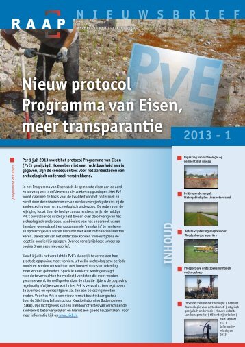 Nieuwsbrief 2013-1 - RAAP Archeologisch Adviesbureau