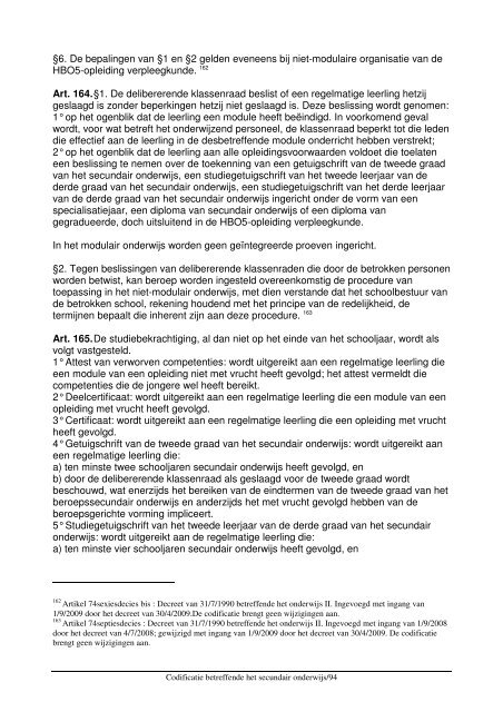 Codex Secundair Onderwijs - COC