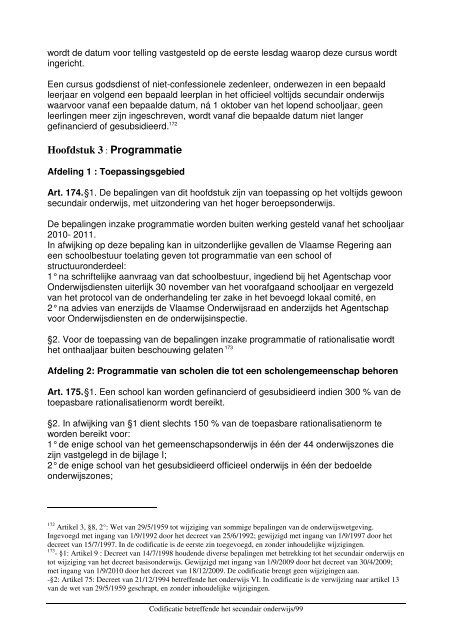 Codex Secundair Onderwijs - COC