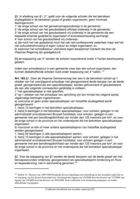 Codex Secundair Onderwijs - COC