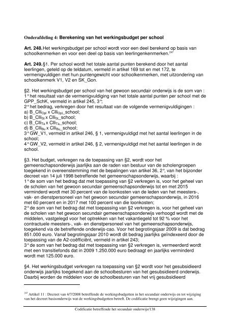 Codex Secundair Onderwijs - COC