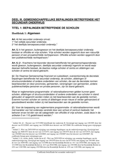 Codex Secundair Onderwijs - COC