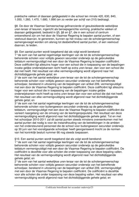 Codex Secundair Onderwijs - COC