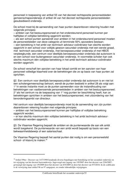 Codex Secundair Onderwijs - COC