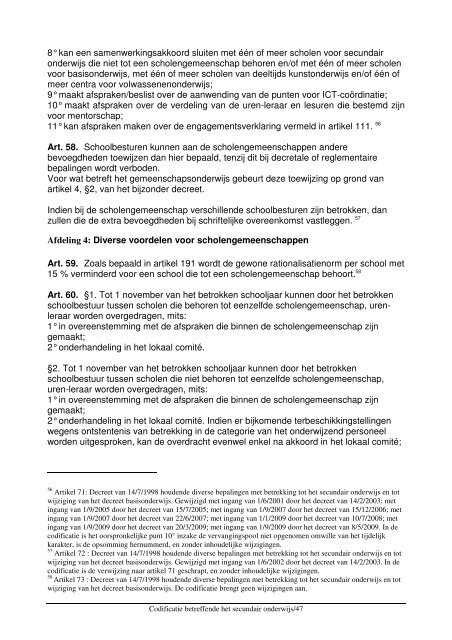 Codex Secundair Onderwijs - COC