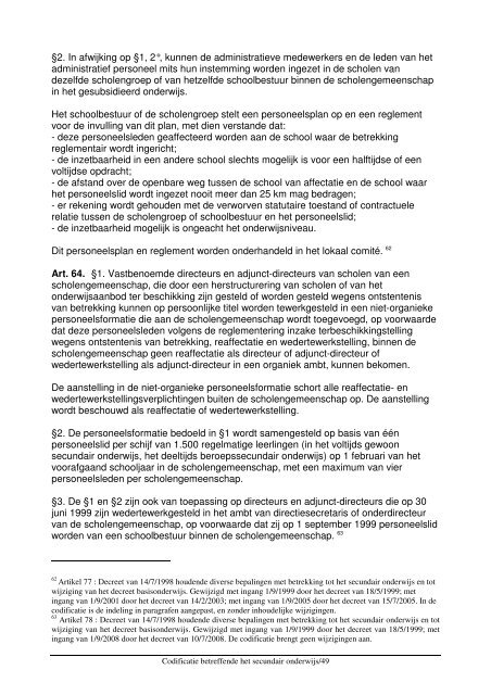 Codex Secundair Onderwijs - COC