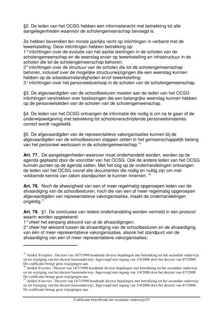 Codex Secundair Onderwijs - COC