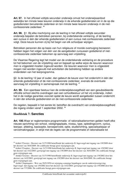 Codex Secundair Onderwijs - COC