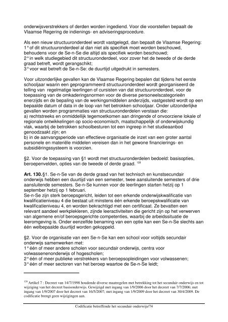 Codex Secundair Onderwijs - COC