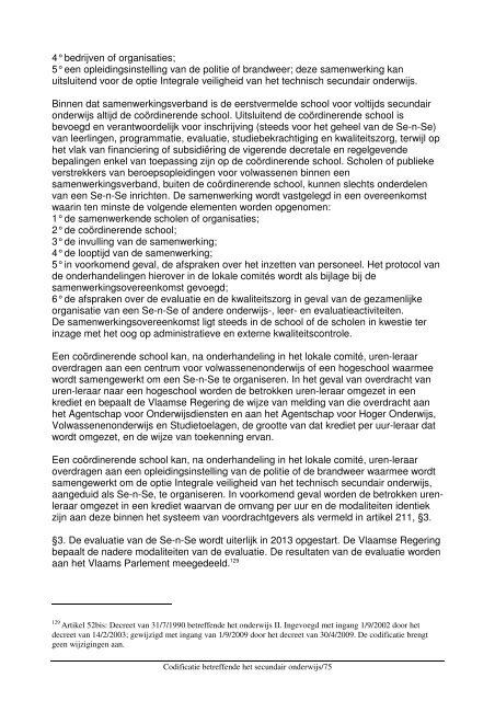 Codex Secundair Onderwijs - COC