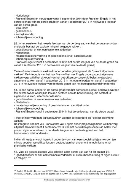 Codex Secundair Onderwijs - COC