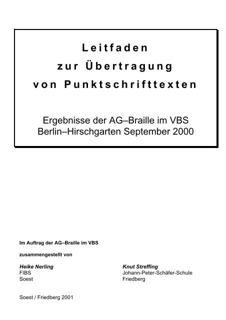 "Mathilde" in PDF-Format - Braille