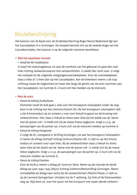 Bekijk hier de routebeschrijving in pdf - Raad voor de ...