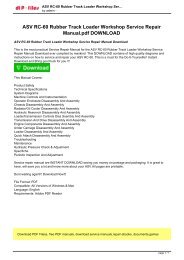 ASV RC-60 Rubber Track Loader Workshop Service Repair Manual.pdf DOWNLOAD