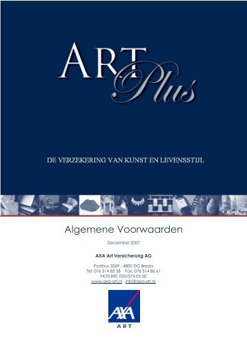 ARTPLUS | Algemene voorwaarden - AXA ART