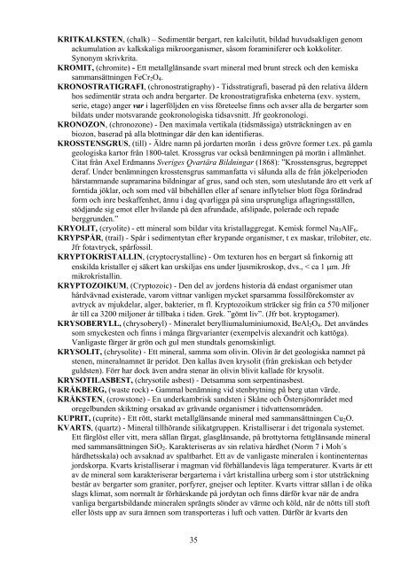 Liten Geologisk Encyklopedi - GeoNord