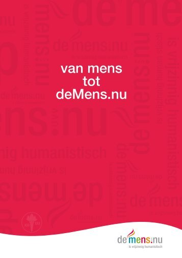 van mens tot deMens.nu - Unie Vrijzinnige Verenigingen