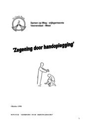 Notitie zegening door handopleiding - Protestantse Gemeente ...