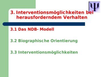 3. Interventionsmöglichkeiten bei herausforderndem Verhalten